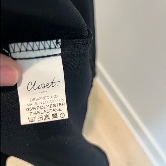 NEW Closet London Skater Dress in Black US size 6 missing belt - Picture 12 of 15